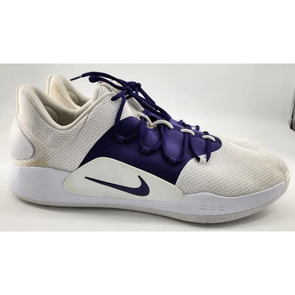 Nike Mens Hyperdunk X Low TB White Purple Basketball Shoes‎ Size 20 AT3867-111